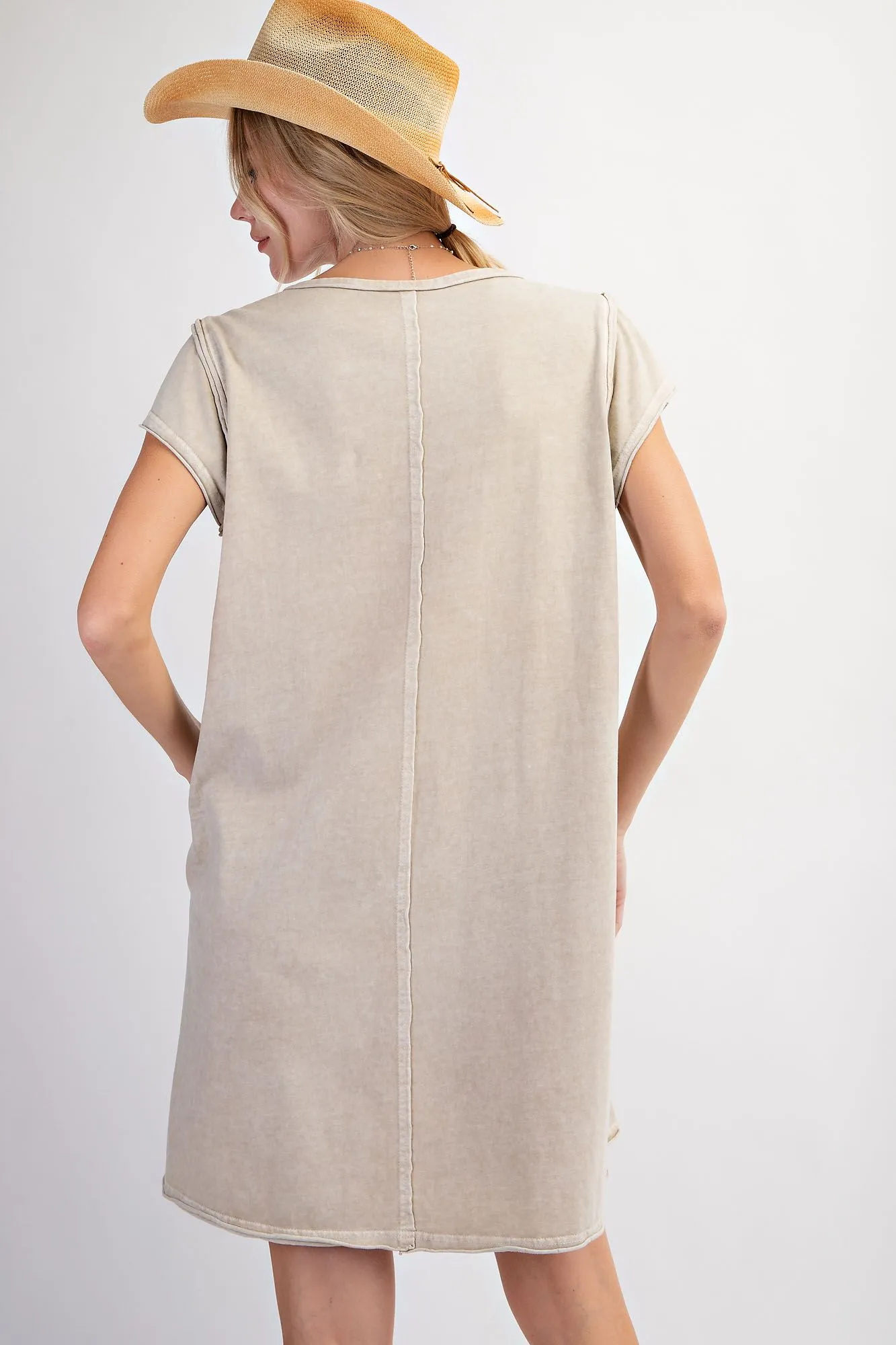 Mineral Washed Knit Dress