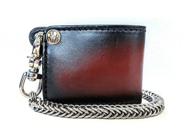 Mini Bifold Leather Chain Wallet