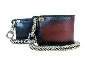 Mini Bifold Leather Chain Wallet