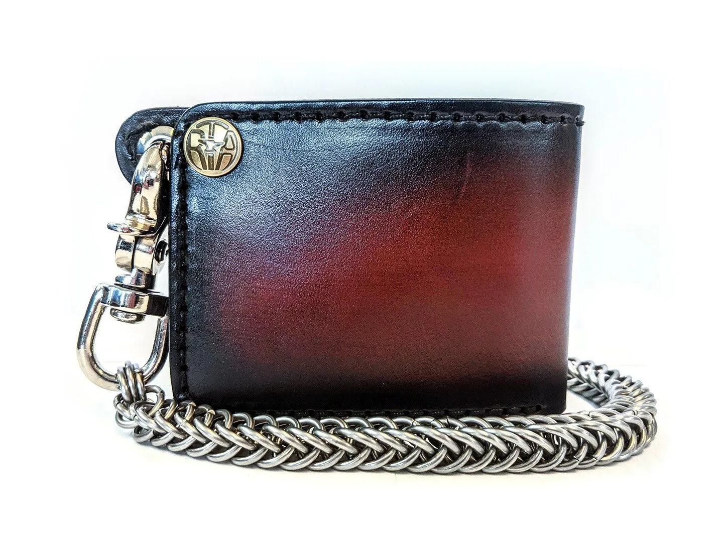 Mini Bifold Leather Chain Wallet