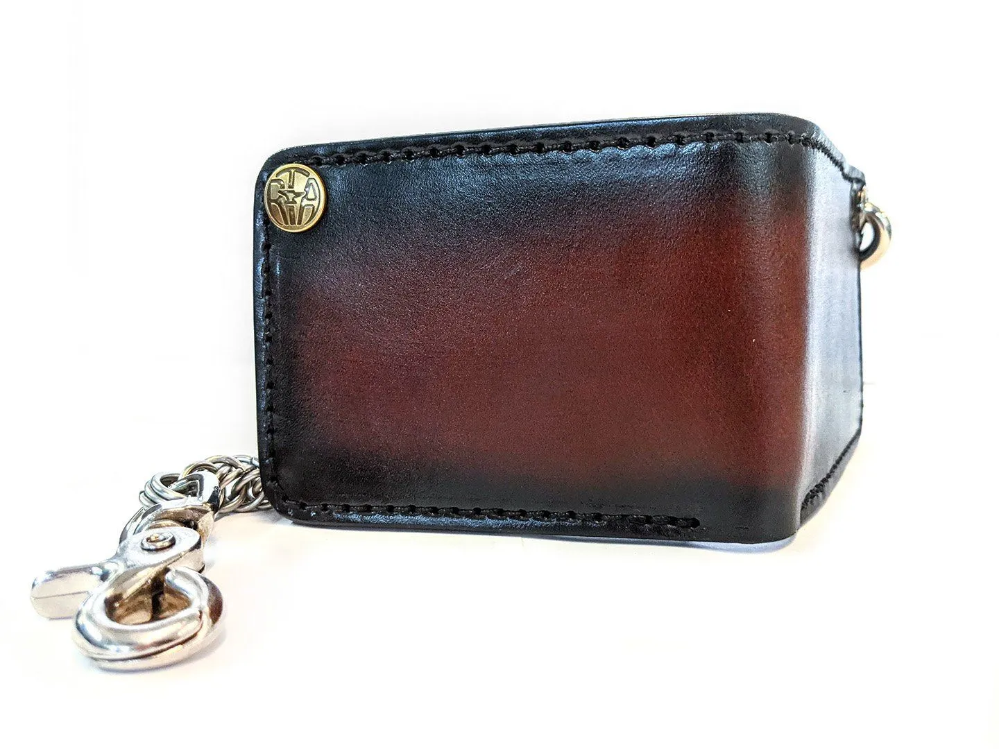 Mini Bifold Leather Chain Wallet