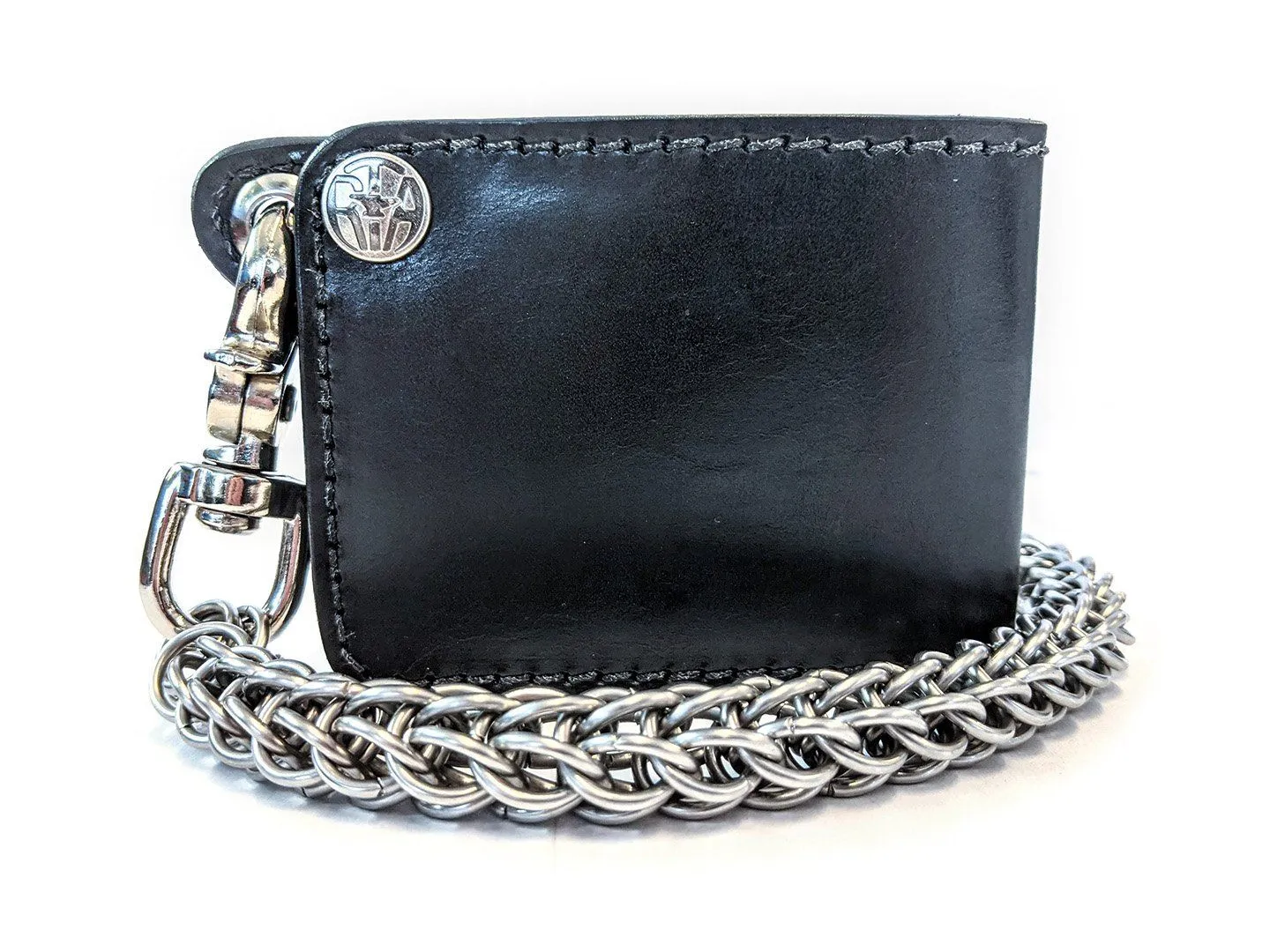 Mini Bifold Leather Chain Wallet