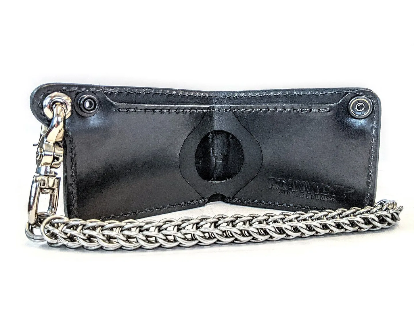 Mini Bifold Leather Chain Wallet