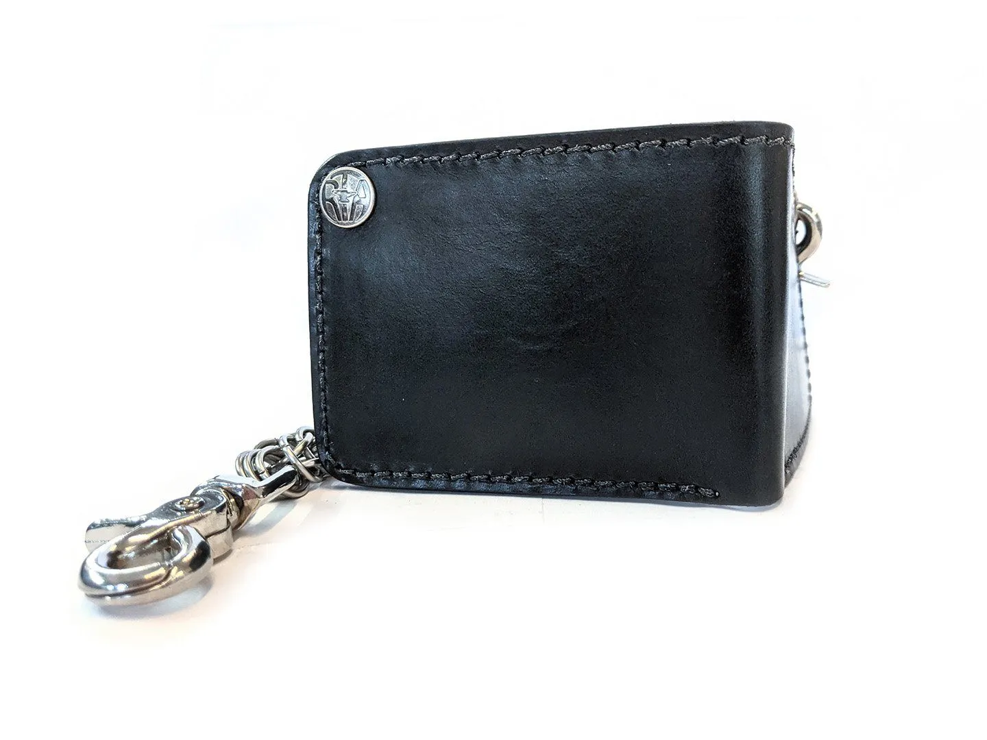 Mini Bifold Leather Chain Wallet