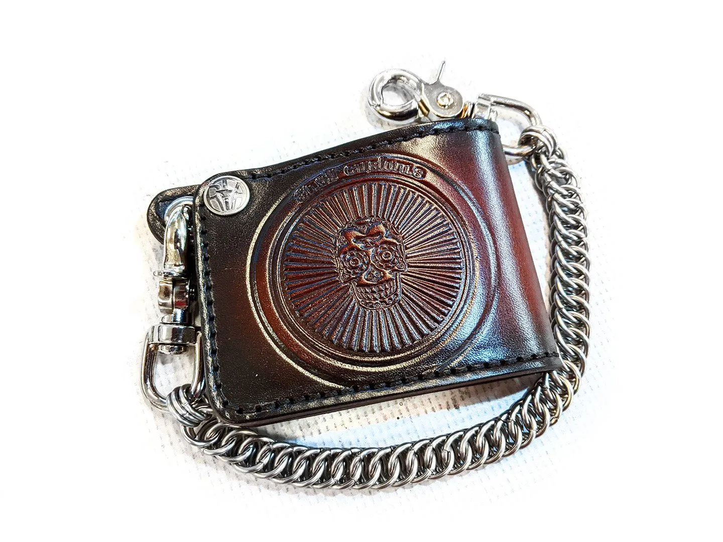 Mini Bifold Leather Chain Wallet