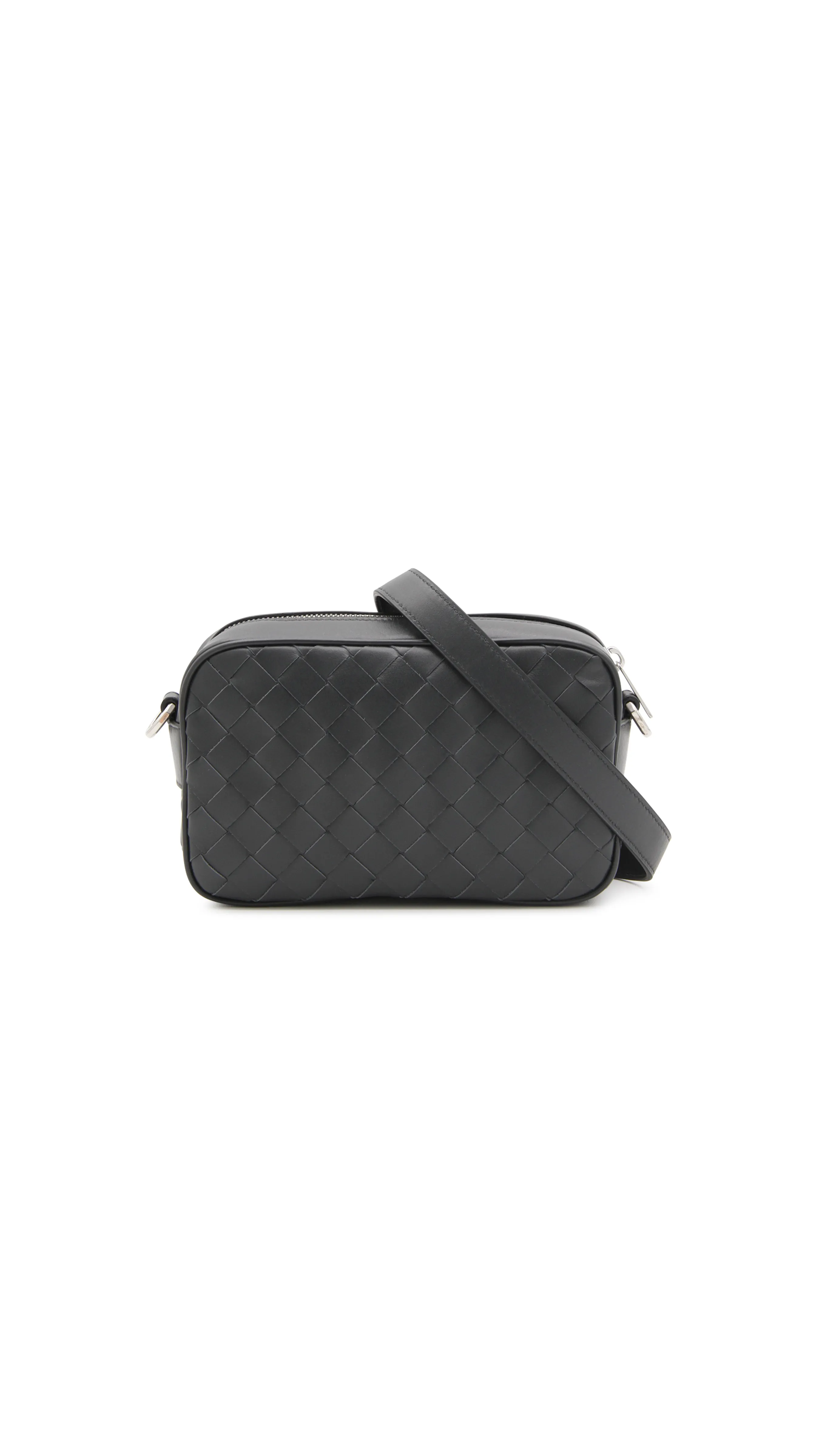 Mini Intrecciato Camera Bag - Black