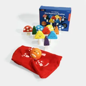 Mini Wood Mushroom Bowling Set 3+