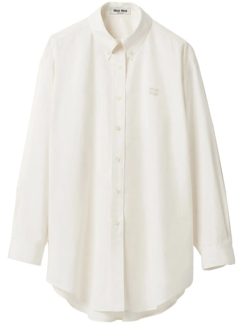 MiuMiu  |Long Sleeves Plain Cotton Shirts & Blouses