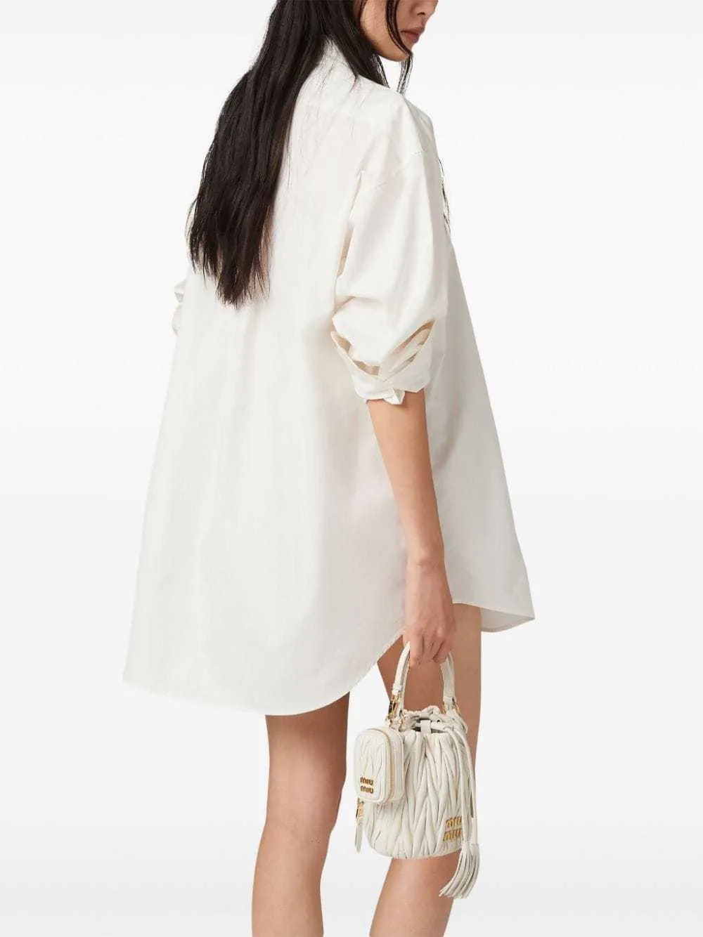 MiuMiu  |Long Sleeves Plain Cotton Shirts & Blouses