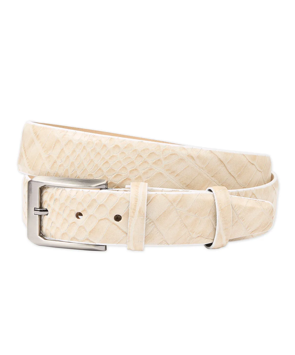 Mock Crocodile Calf Skin Belt