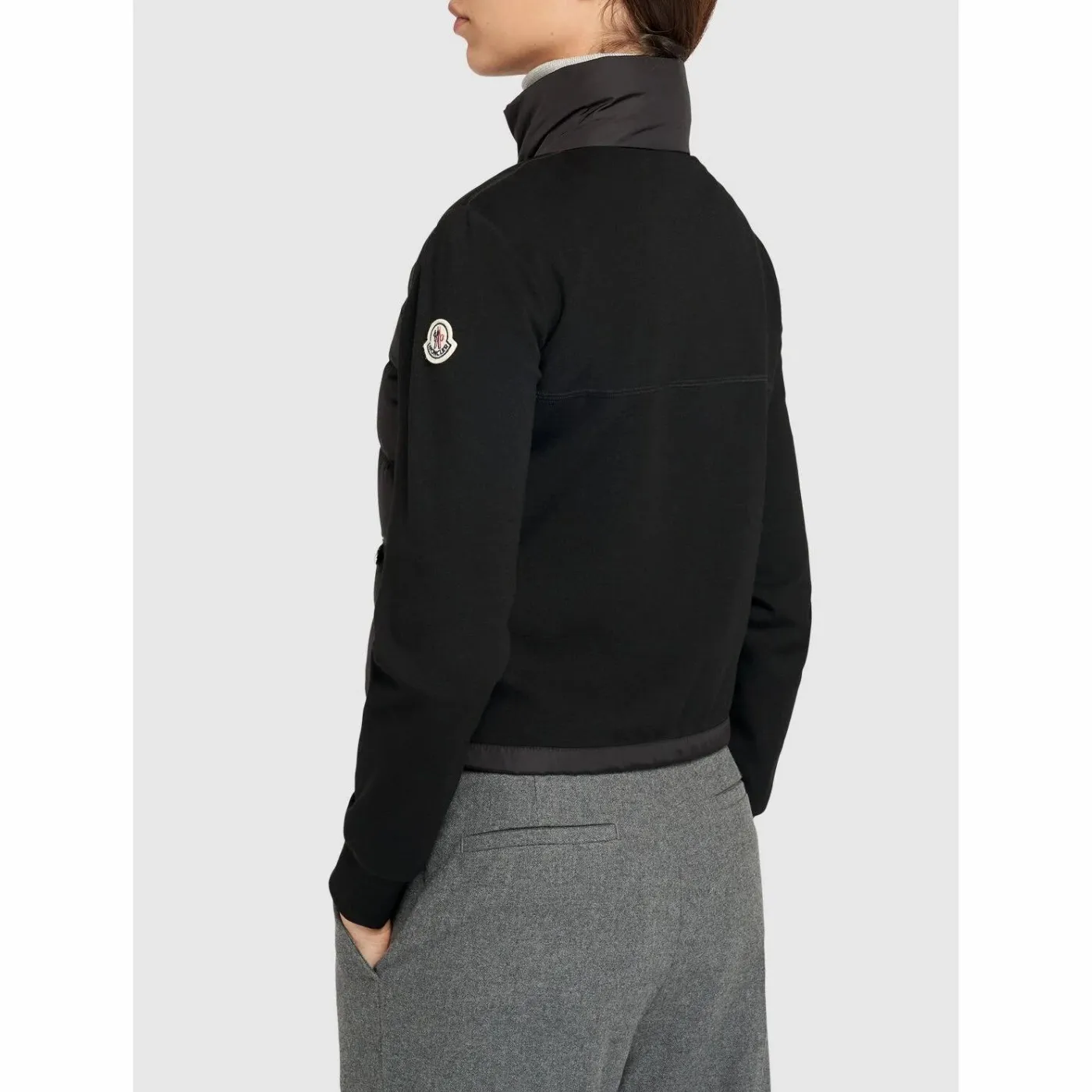 MONCLER  |Casual Style Nylon Long Sleeves Plain Logo Cardigans