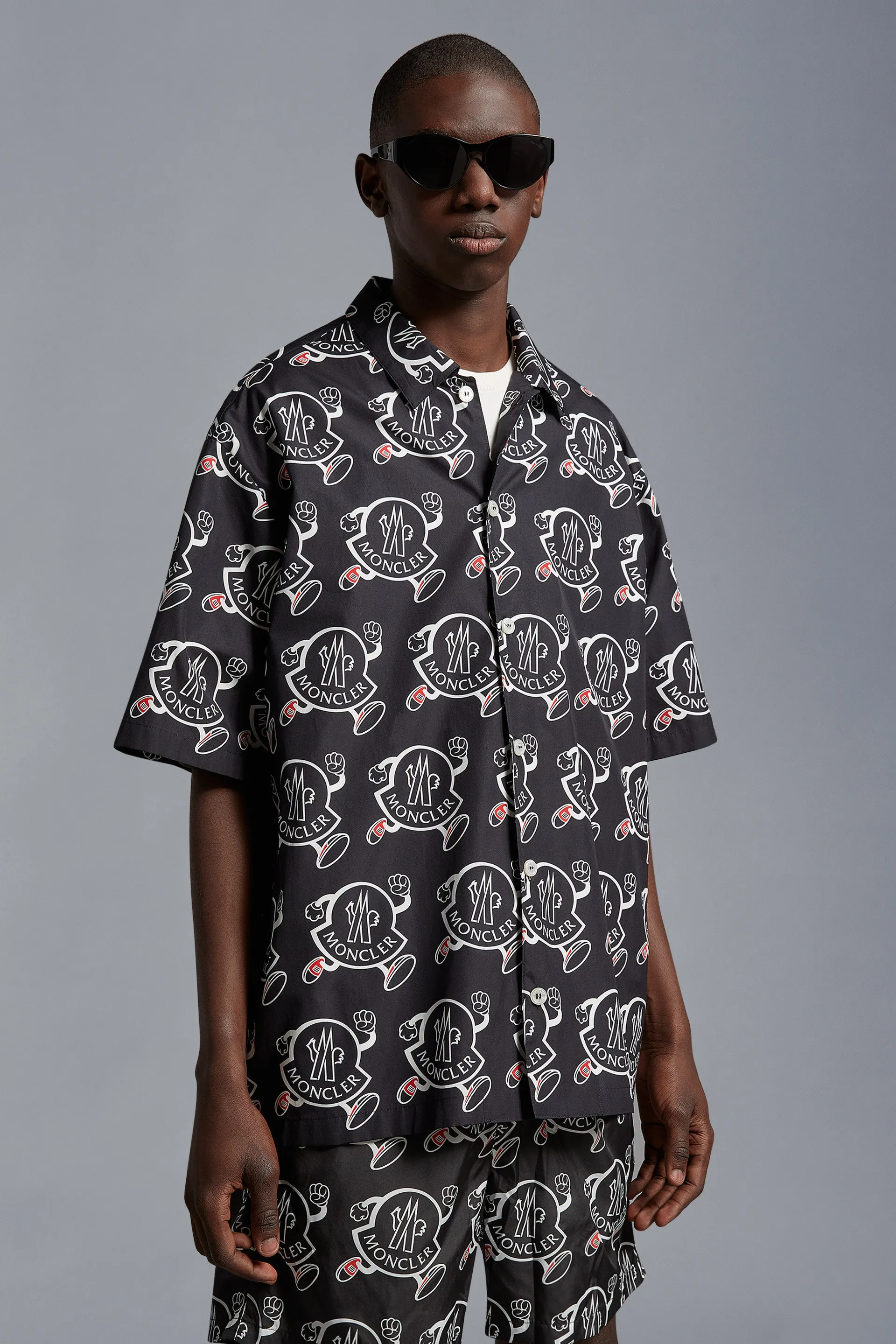 MONCLER  |Logo Print Cotton Shirt