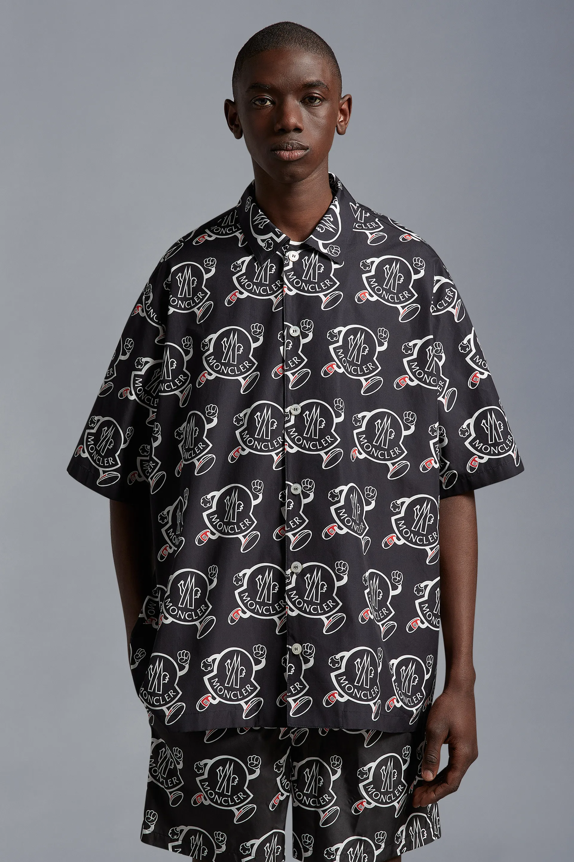 MONCLER  |Logo Print Cotton Shirt