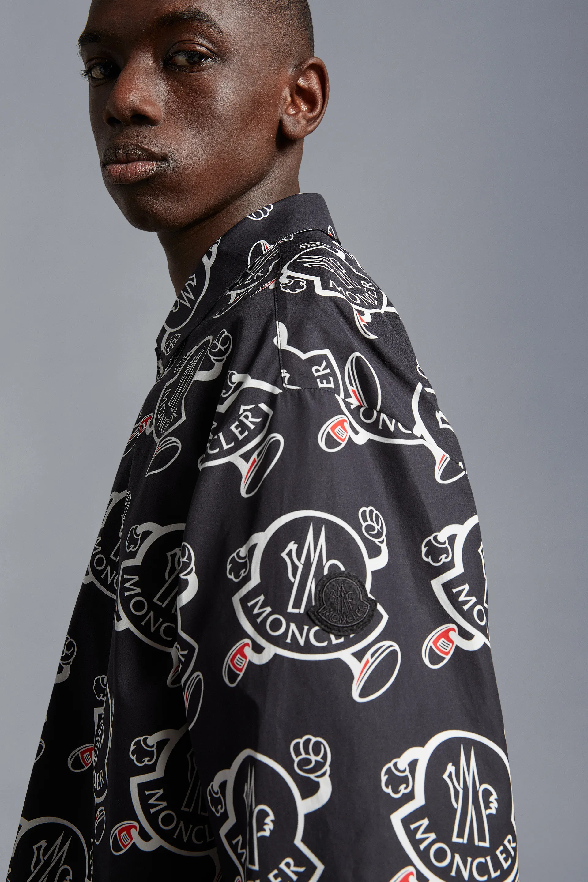 MONCLER  |Logo Print Cotton Shirt