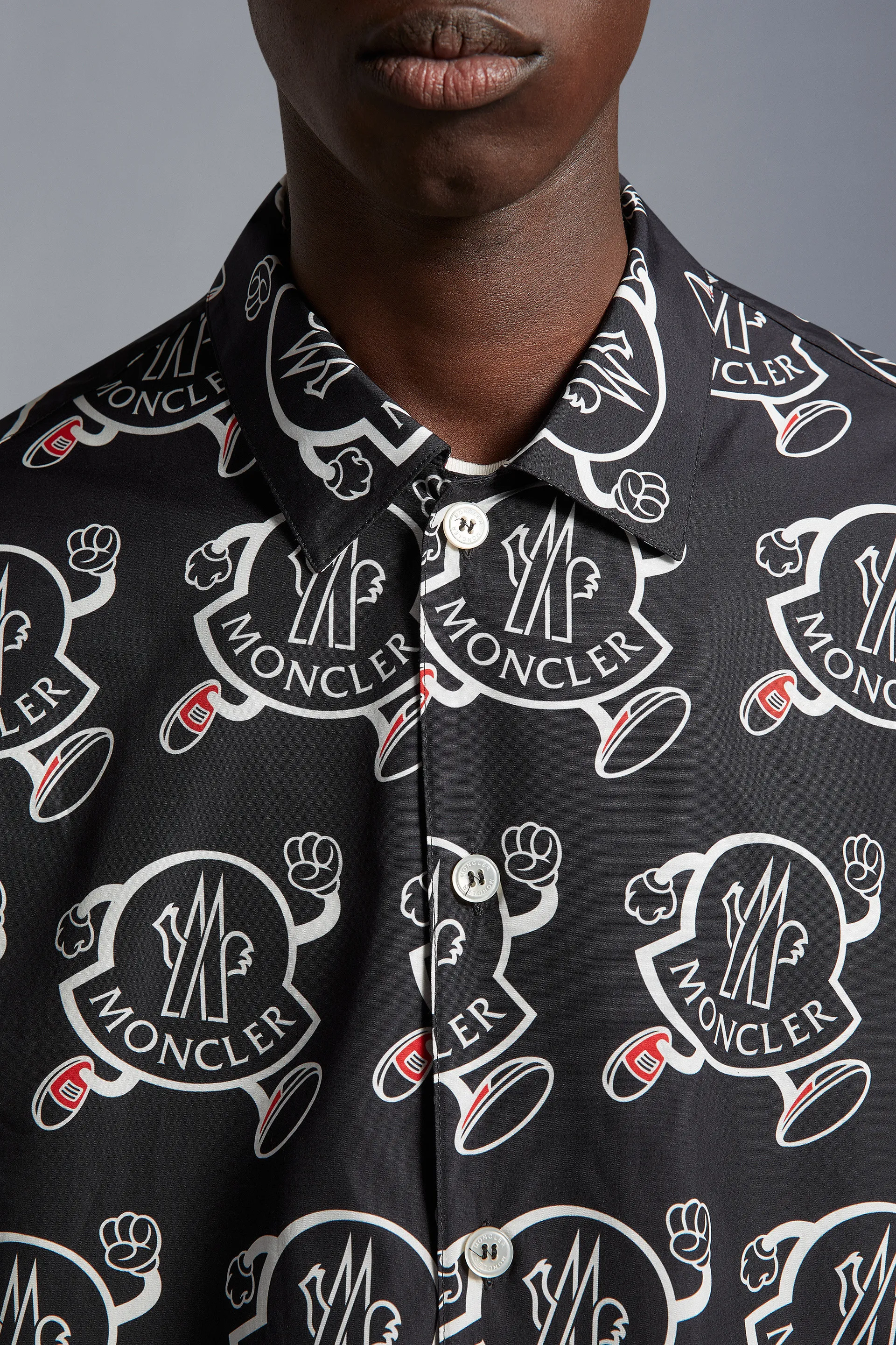 MONCLER  |Logo Print Cotton Shirt