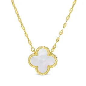 Mother of Pearl Clover Necklace