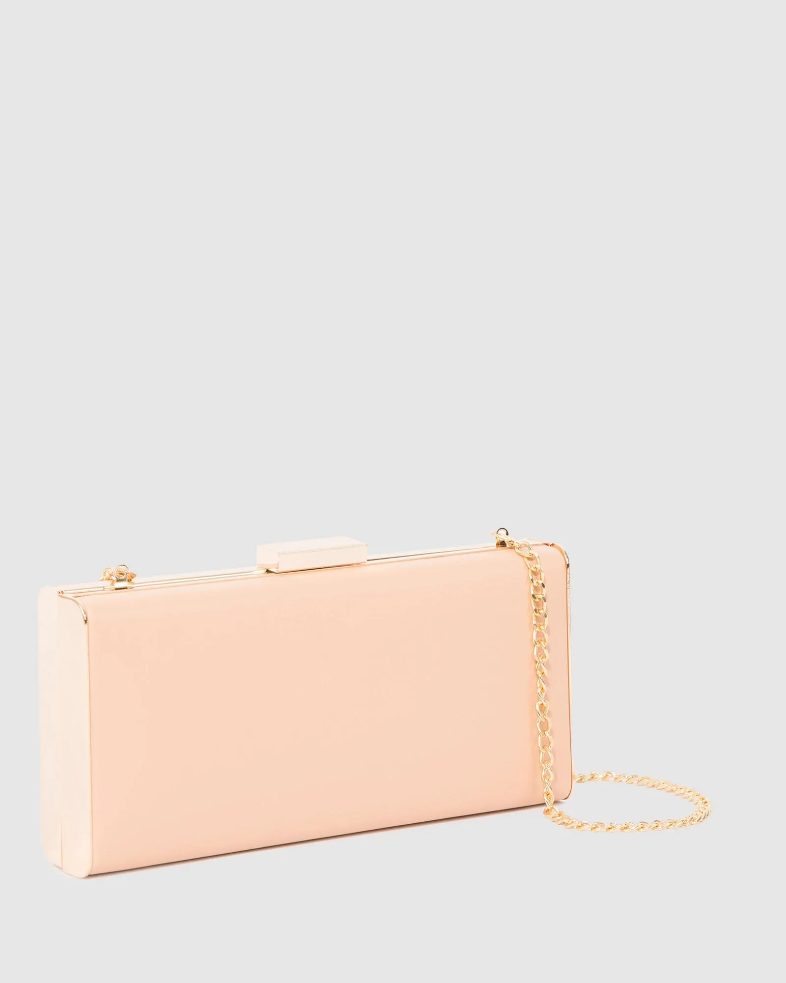 Natural Dafne Hardcase Clutch Bag