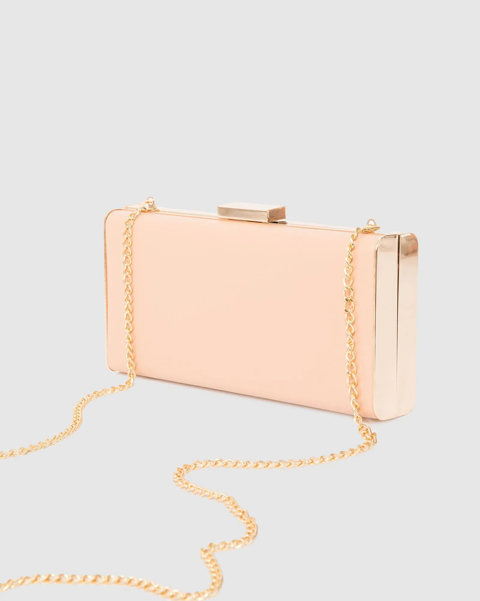 Natural Dafne Hardcase Clutch Bag