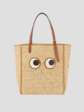 Natural Tote Small Eyes in Raffia