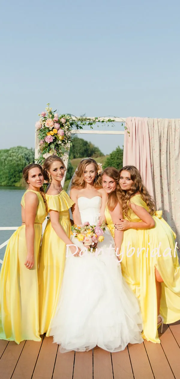 New Arrival Side Slit Floor-length Long Bridesmaid Dresses For Wedding.DB10587