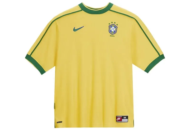 Nike Brazil 1998 Reissue Soccer Replica Jersey Varsity Maize/Pine Green