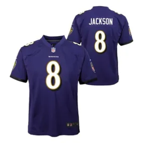 Nike Kids' Baltimore Ravens Lamar Jackson #8 Game Jersey