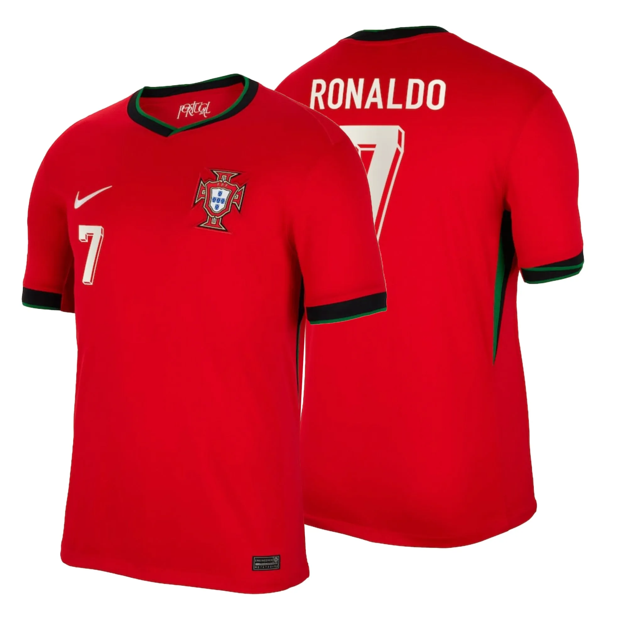 Nike Kids Portugal 2024/25 Home Jersey w/ Ronaldo #7 Printing