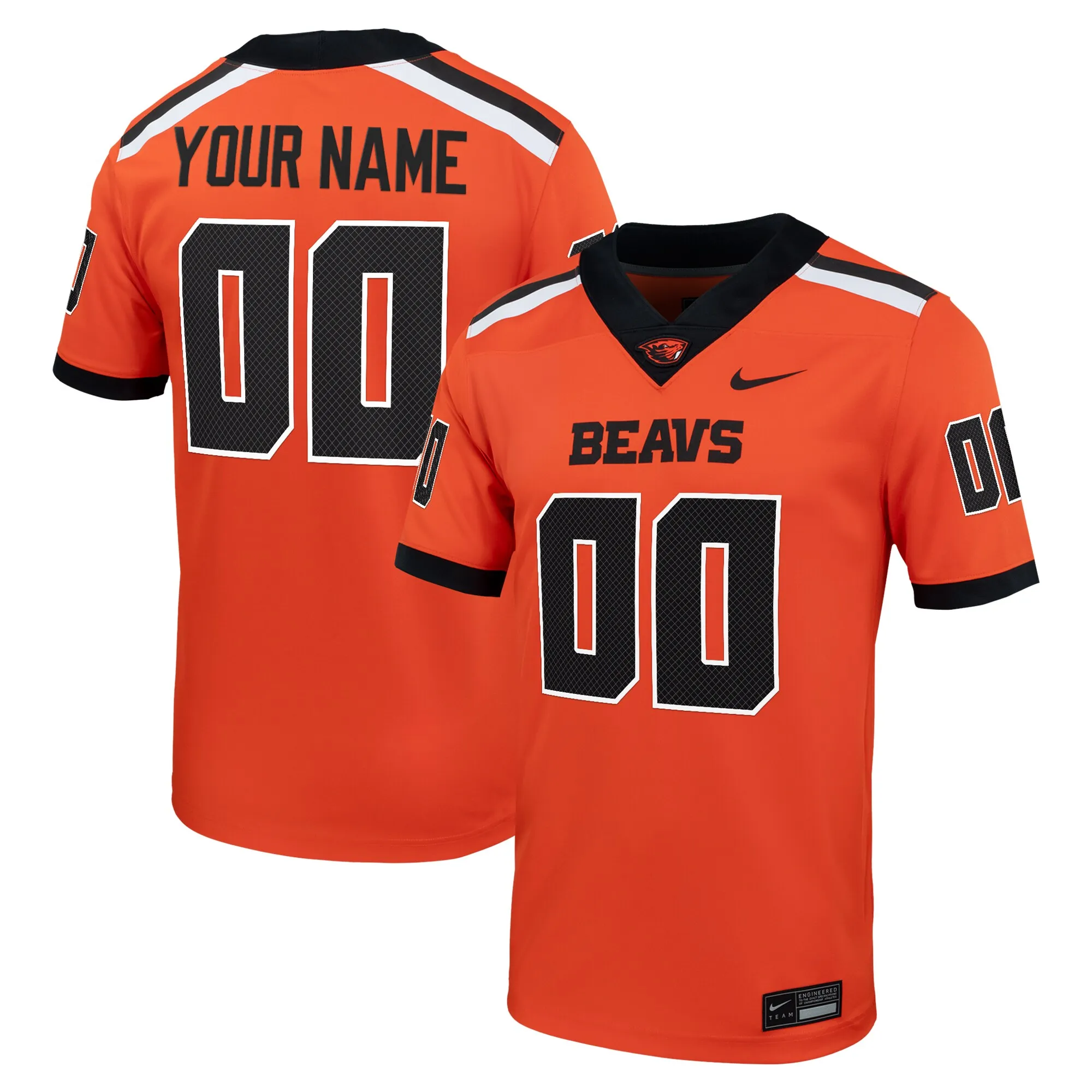 Nike Oregon State Beavers Orange Custom Football Game Jersey