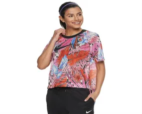 Nike Women's Short Sleeve Graphic Top Pink Size Large