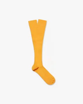 Nils – Knee-High Cotton Socks – Mustard Yellow