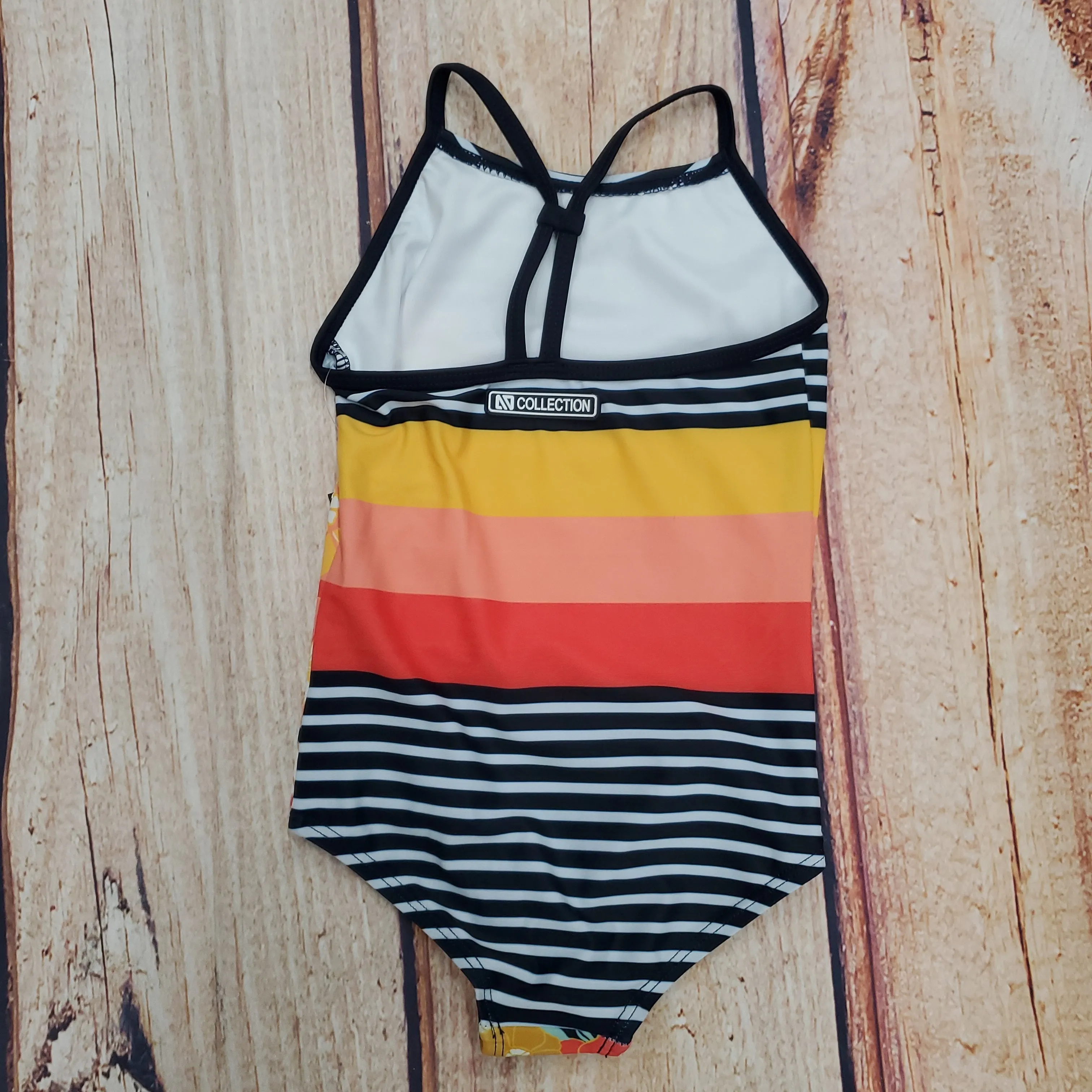 Noruk Floral/striped One-Piece Swimsuit