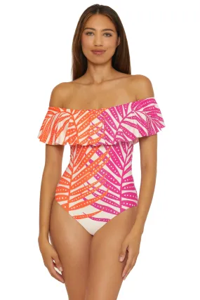 Off-The-Shoulder One Piece Swimsuit