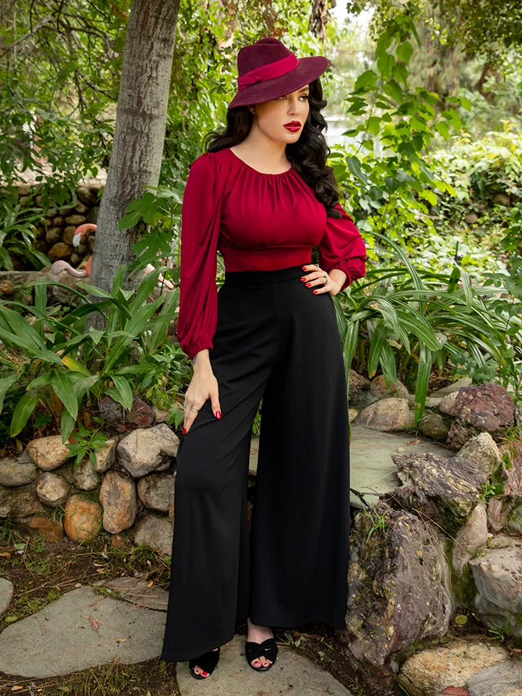 Opera Satin Palazzo Pants (XS ONLY)