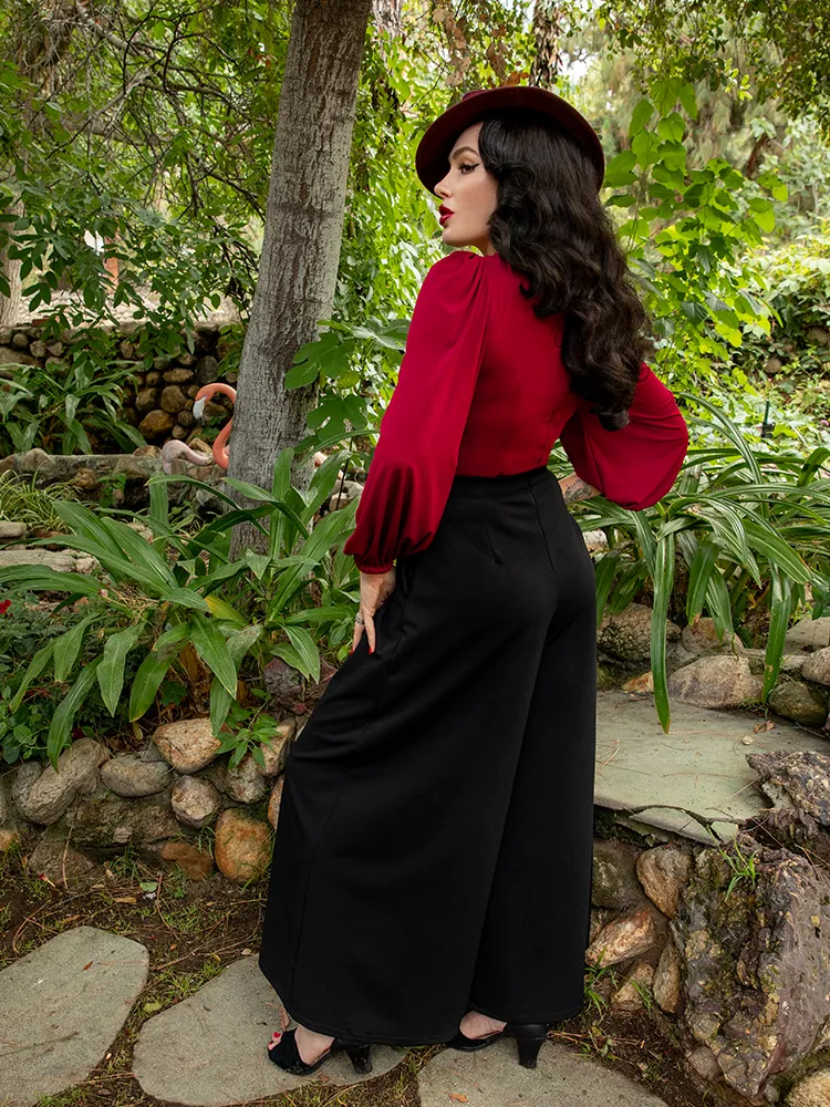 Opera Satin Palazzo Pants (XS ONLY)