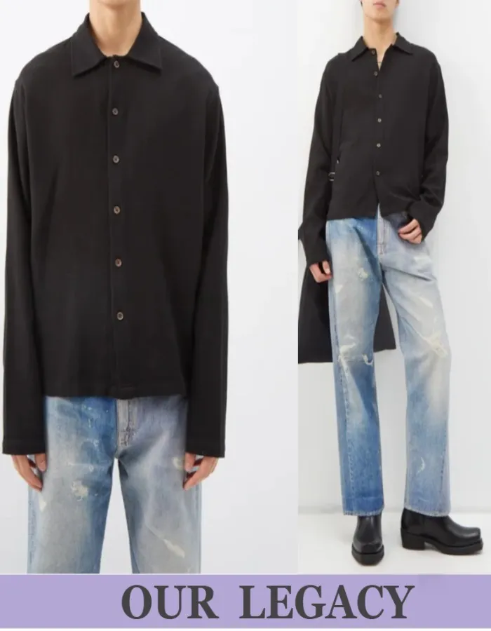 OUR LEGACY  |Long Sleeves Plain Cotton Front Button Shirts