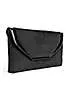 Paradox London Danette Black Microsuede Clutch Bag