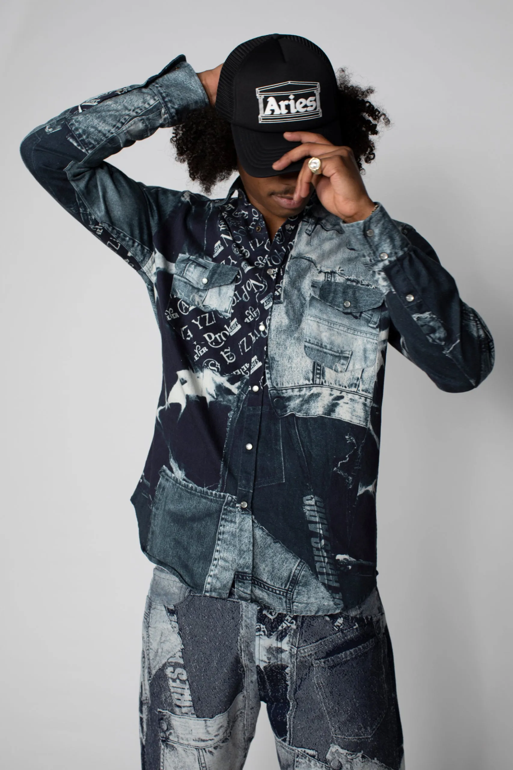 Patchwork Western Shirt