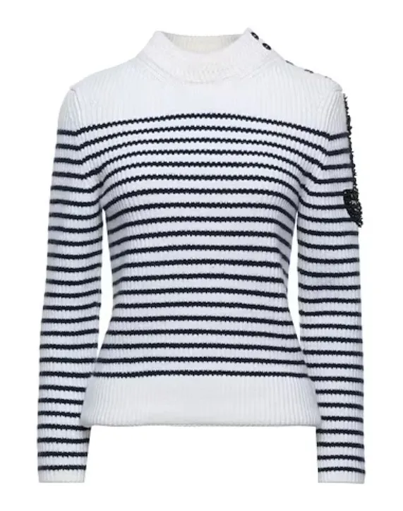 PATOU  |Stripes Long Sleeves V-neck & Crew neck