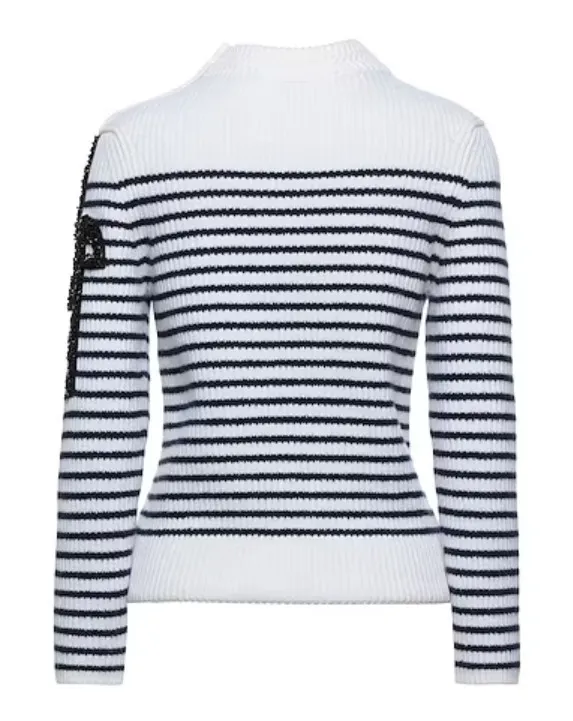 PATOU  |Stripes Long Sleeves V-neck & Crew neck