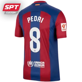 Pedri #8 Barcelona Adults Home Jersey - 2023/24 - La Liga