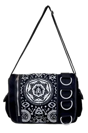 Pentagram Black Messenger Bag