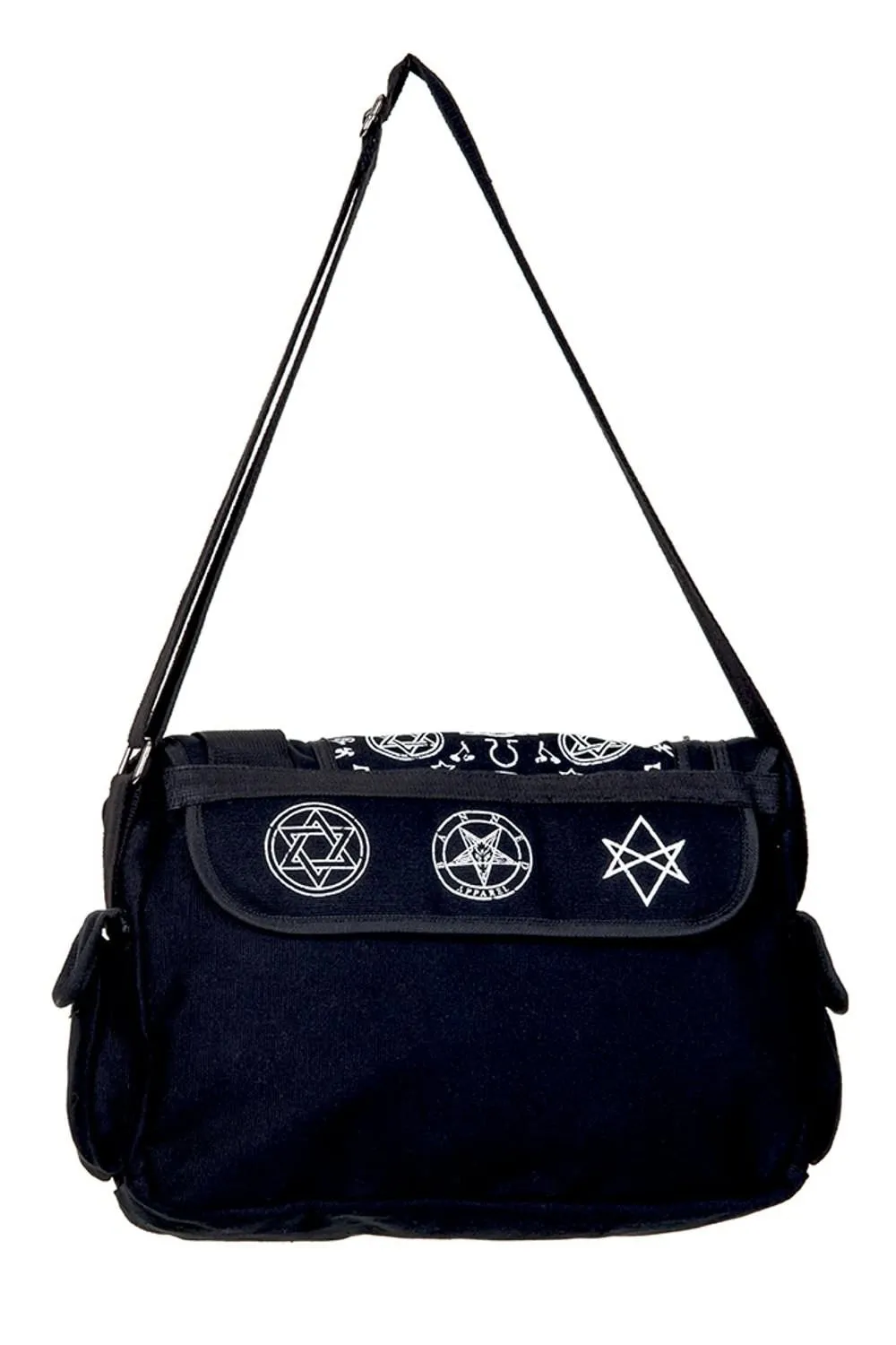 Pentagram Black Messenger Bag