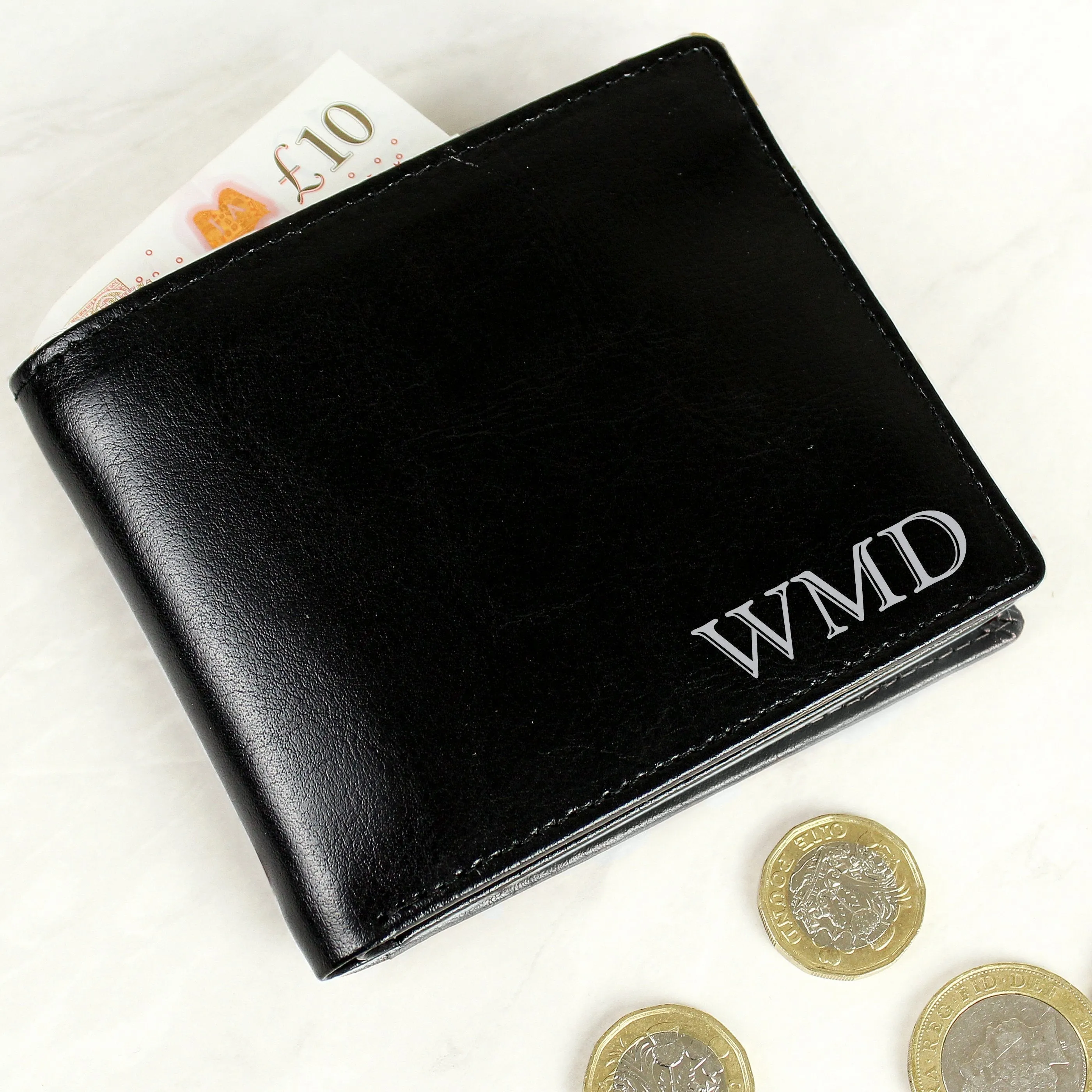 Personalised Initials Leather Wallet