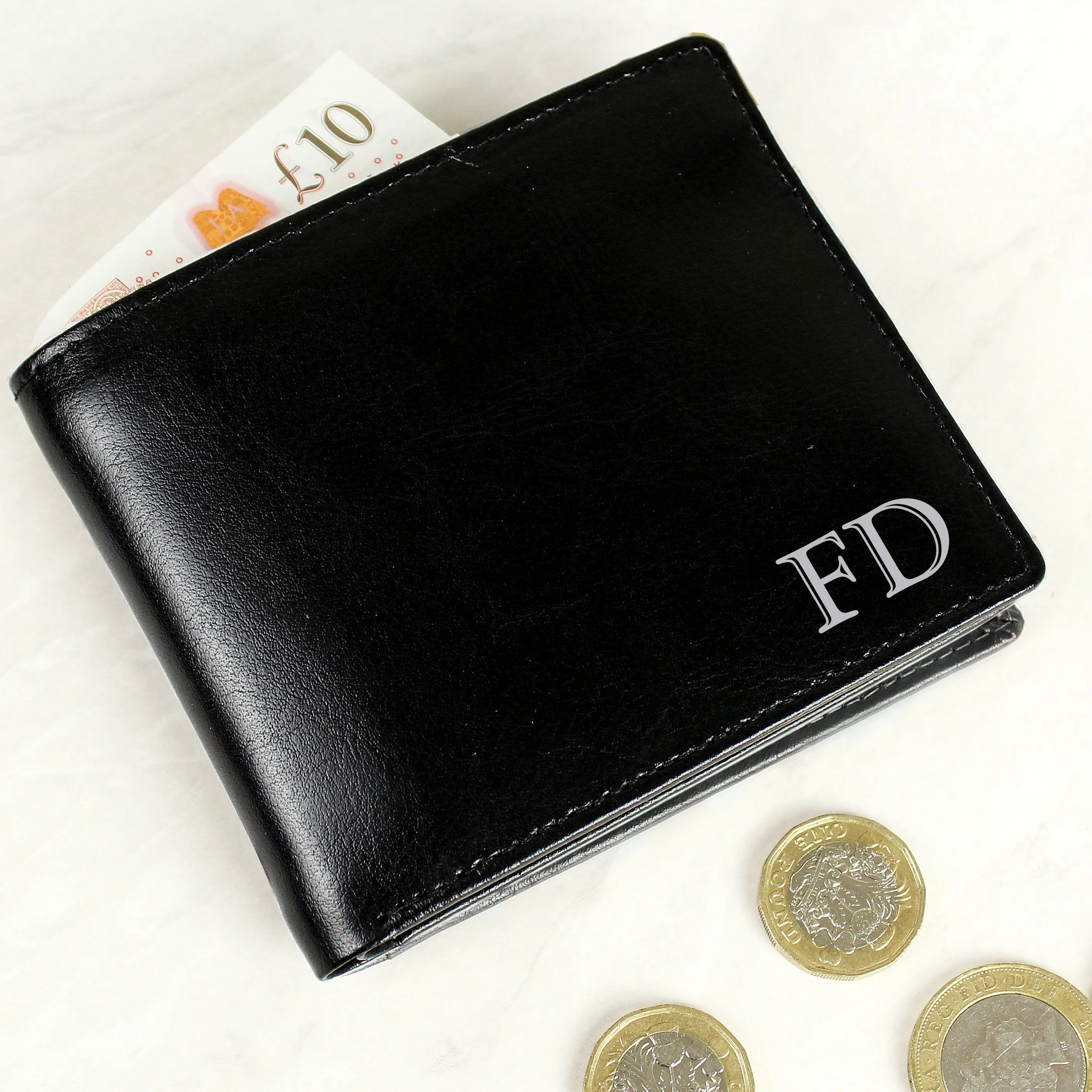 Personalised Initials Leather Wallet