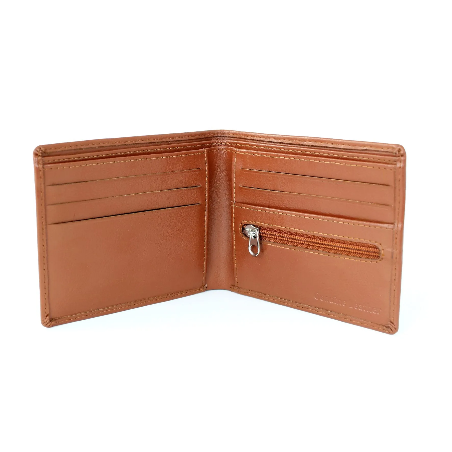 Personalised Message Tan Leather Wallet