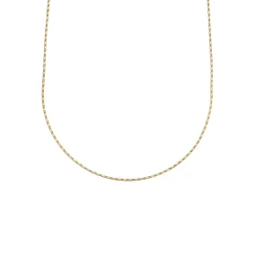 Petite Bar Chain Necklace - 14k Yellow Gold