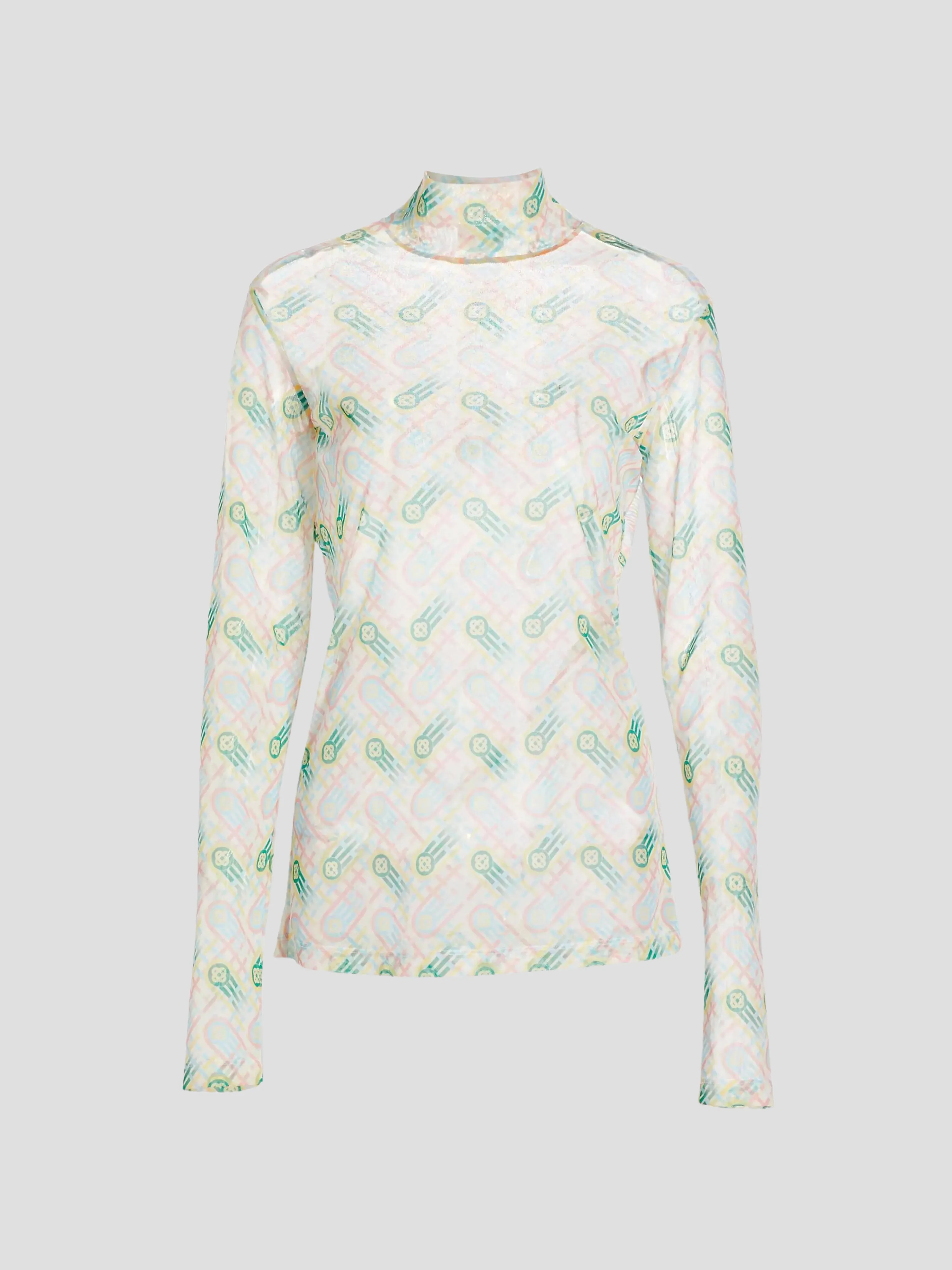 Ping Pong Printed Mesh Top