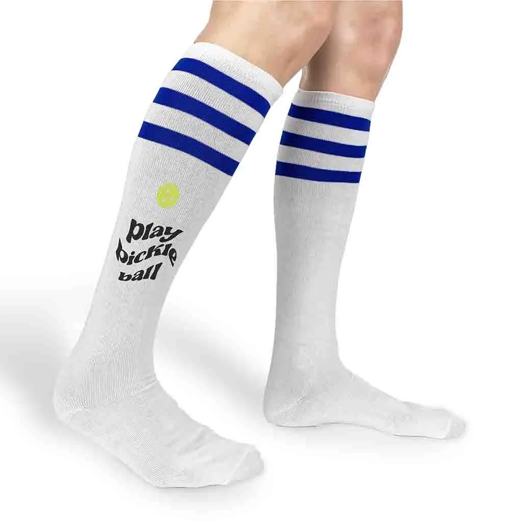 Play Pickleball Novelty Knee High Socks for Her