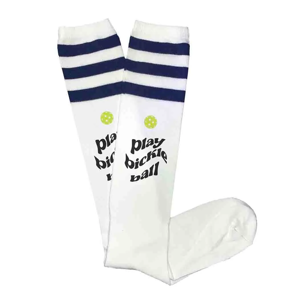 Play Pickleball Novelty Knee High Socks for Her