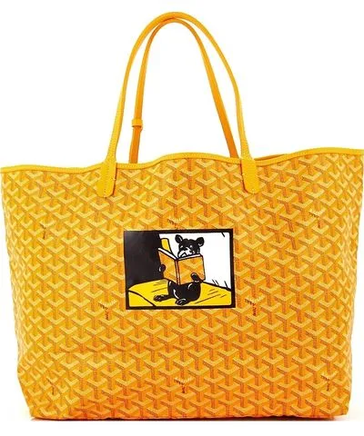 Pre-owned Goyard Gm Saint Louis Tote Printed Coated Canvas